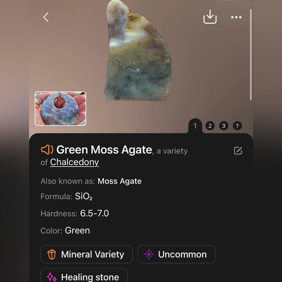 Green Moss Agate Round Disc pendant - Picture 4 of 11